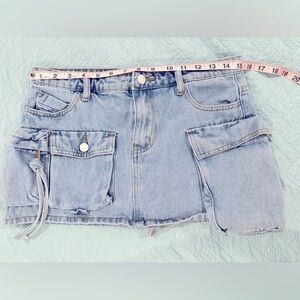 Lightwash Denim Pocket Skort